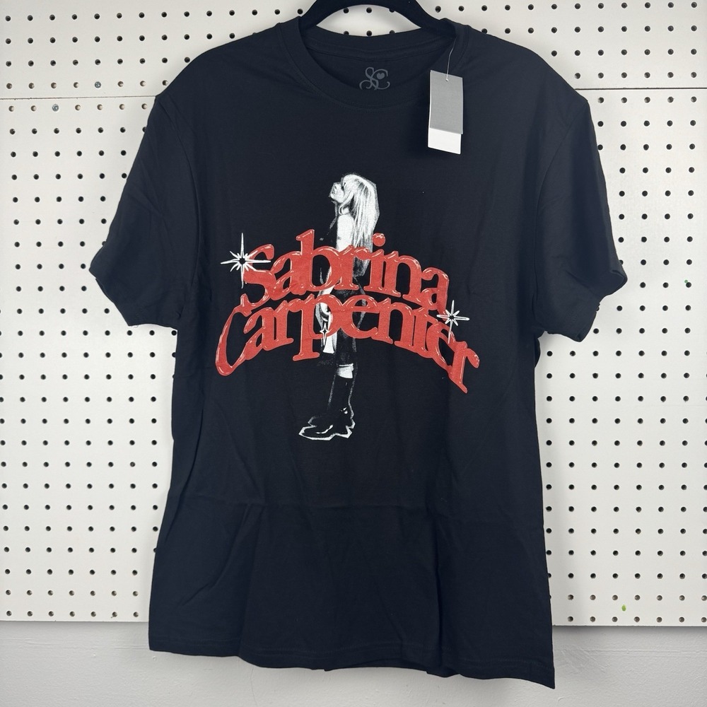 Sabrina Carpenter Short Sleeve Graphic T Shirt Medium Black